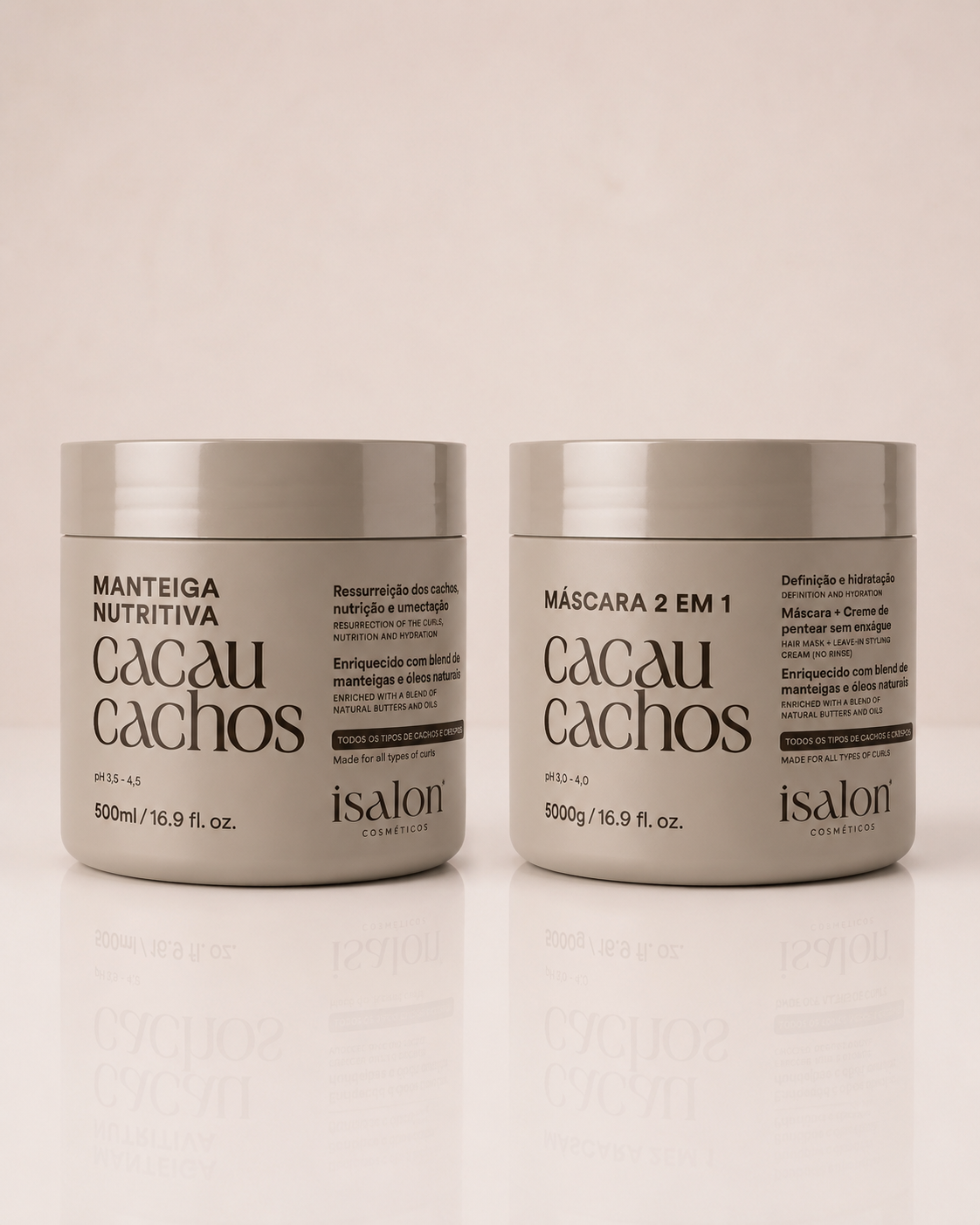 Combo Hidratação Cacau Cachos Manteiga 500g + Máscara 500g